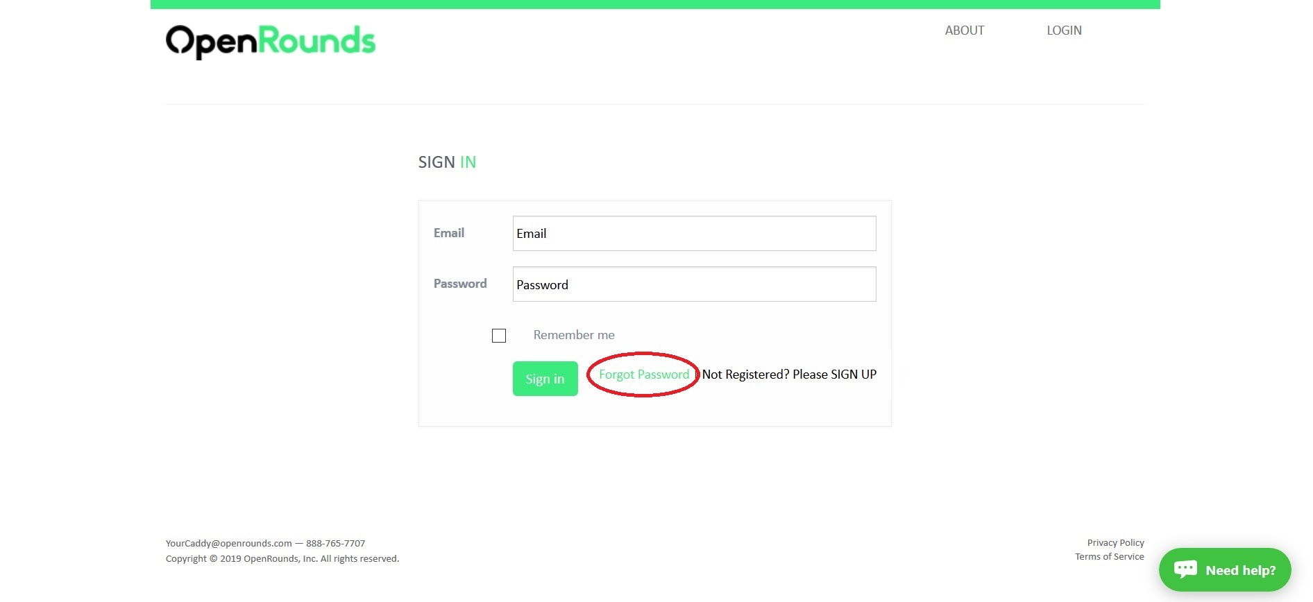 Password Reset
